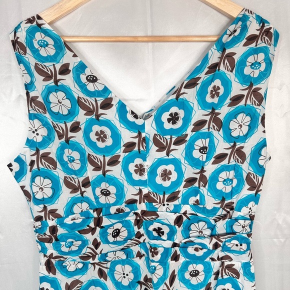 Amanda Lane Black and Blue Sleeveless V-Neck Sundress size 14 - Picture 2 of 10